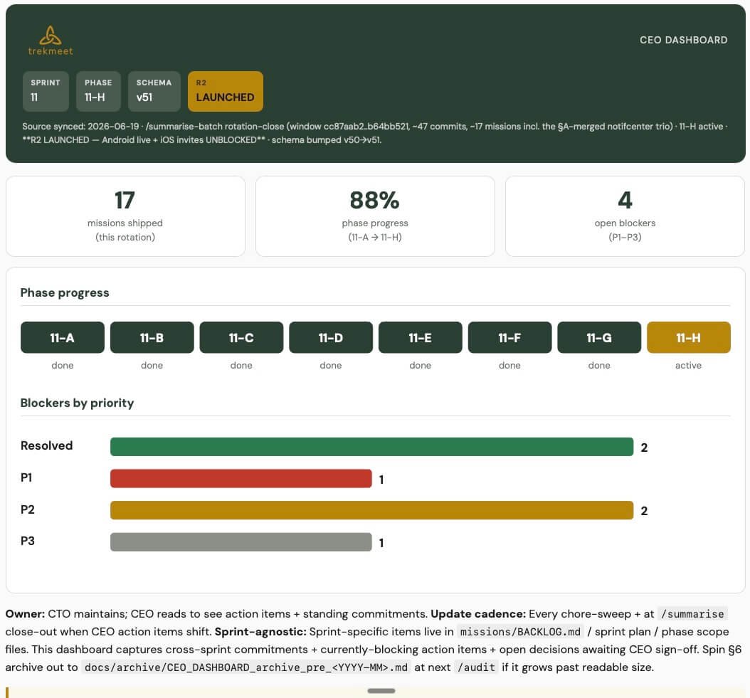 TrekMeet CEO Dashboard